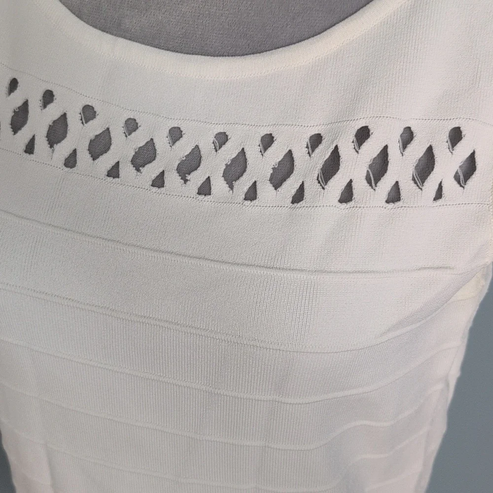 French Connection White Sleeveless Cutout Fit-and-Flare 'kai' 12 - Picture 5 of 11